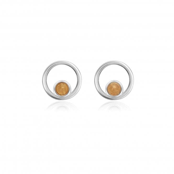 Treasure The Little Things Birthstone November Yellow Quartz Silver Earrings 3844Joma Jewellery3844