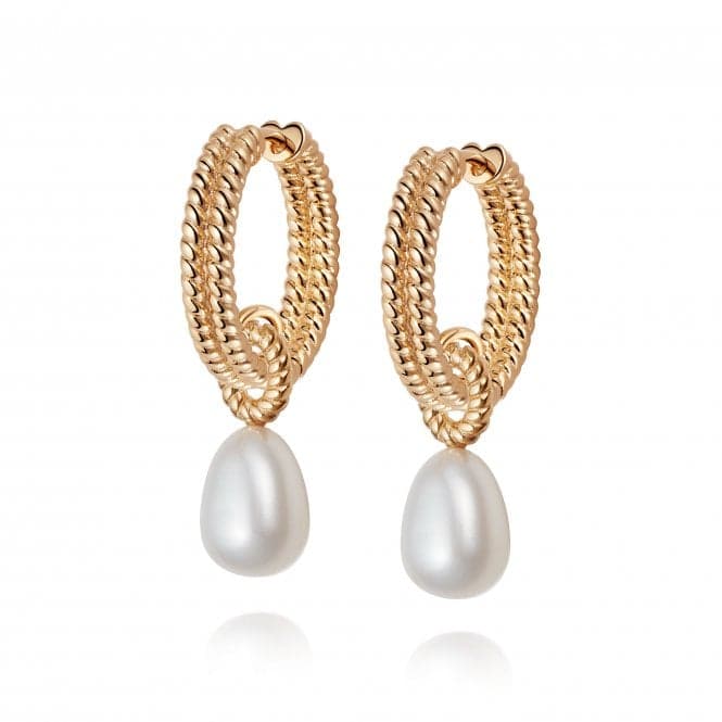 Treasures Double Rope Pearl Drop 18ct Gold Plated Earrings TE07_GPDaisyTE07_GP