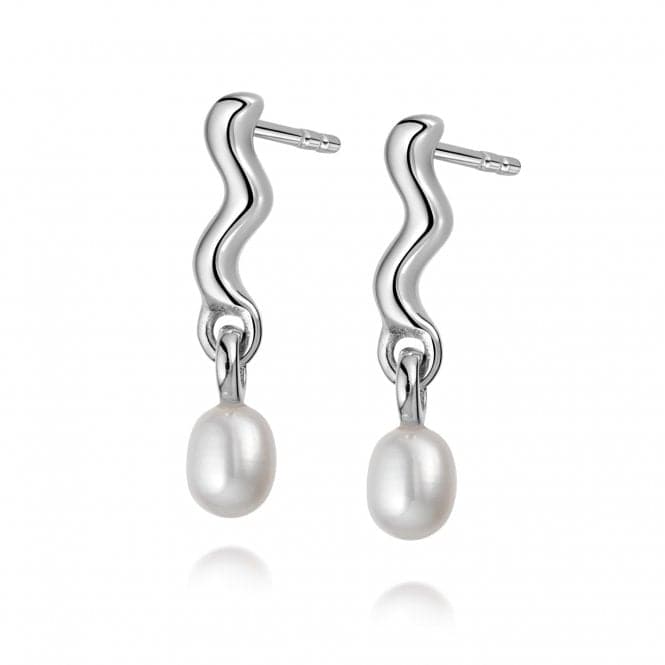 Treasures Wave Seed Pearl Sterling Silver Earrings TE02_SLVDaisyTE02_SLV