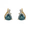 Trillion London Blue Topaz White Topaz 9ct Yellow Gold Stud Earrings GE1016LElements GoldGE1016L