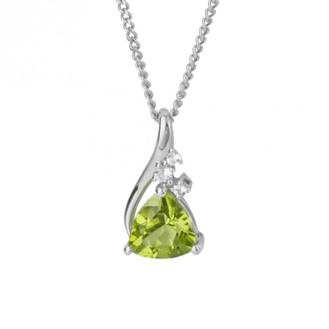 Trillion Peridot White Topaz 9ct White Gold Pendant GP1005GElements GoldGP1005G