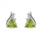 Trillion Peridot White Topaz 9ct White Gold Stud EarringsGE1015GElements GoldGE1015G