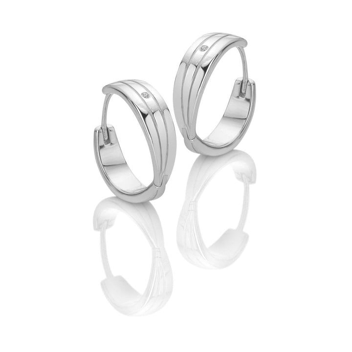 Sterling Silver Trio Huggies Earrings DE840