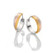 Sterling Silver Trio Hoop Tri-Colour Huggie Earrings DE841