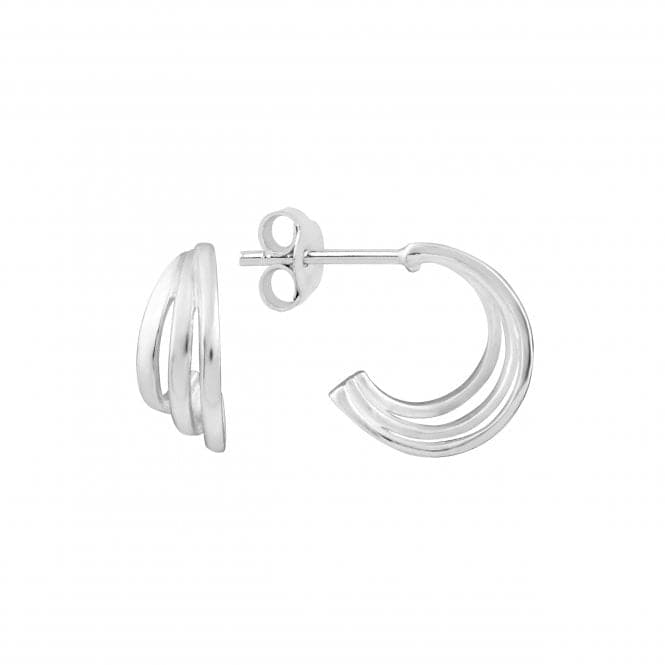 Triple Curve 11mm Stud Hoop Earrings 66856HPDew66856HP