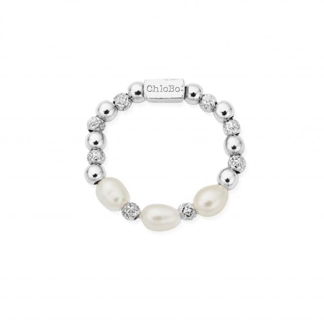 Triple Sparkle Pearl RingChloBoSR1TRP - Small