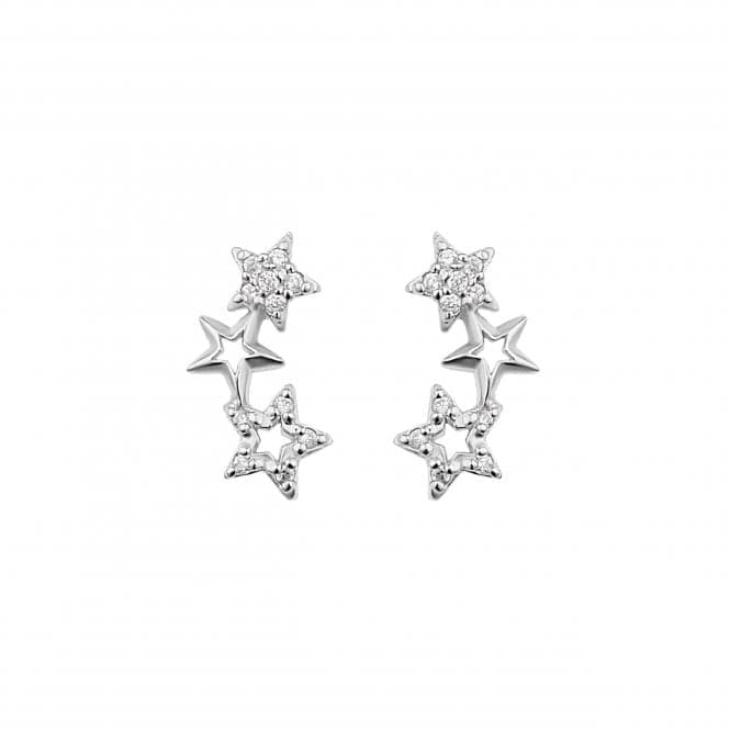 Triple Star Zirconia Stud Earrings 3425CZDew3425CZ