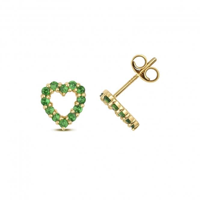 Tsavorite Heart Earring Stud Earrings ED408TSGemstones JewelleryED408TS