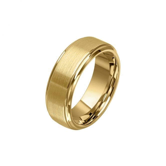 Tungsten Brushed Gold Plated Ring R3862Fred BennettR3862 58