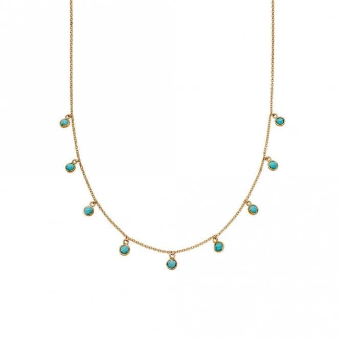 Turquoise 18ct Gold Plated Necklace SN13_GPDaisySN13_GP