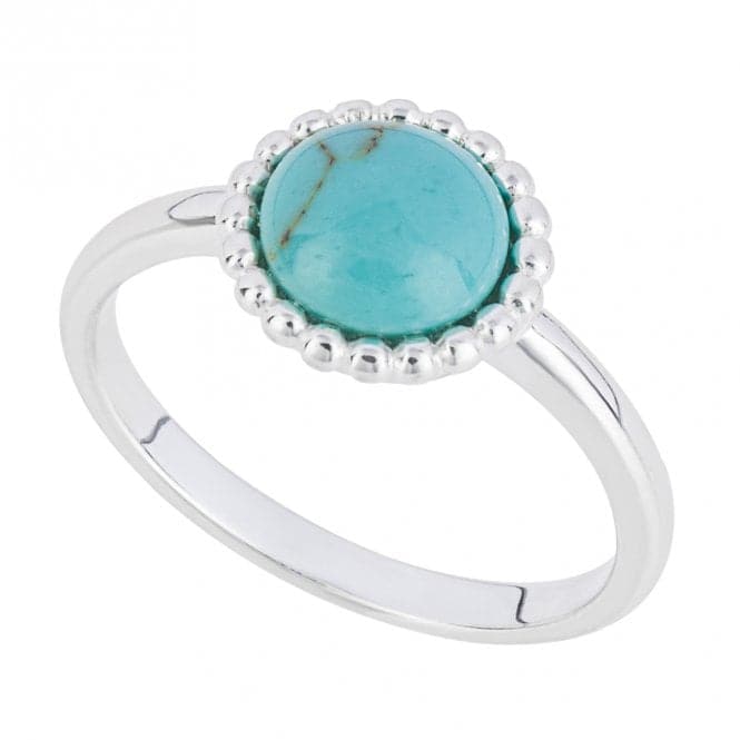 Turquoise Stippling Boarder Ring R3827TBeginningsR3827T 50