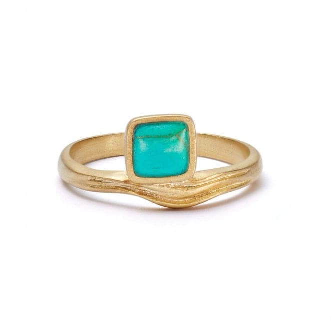 Turquoise Wave 18ct Gold Plated Ring SSR06_GPDaisySSR06_GP_L