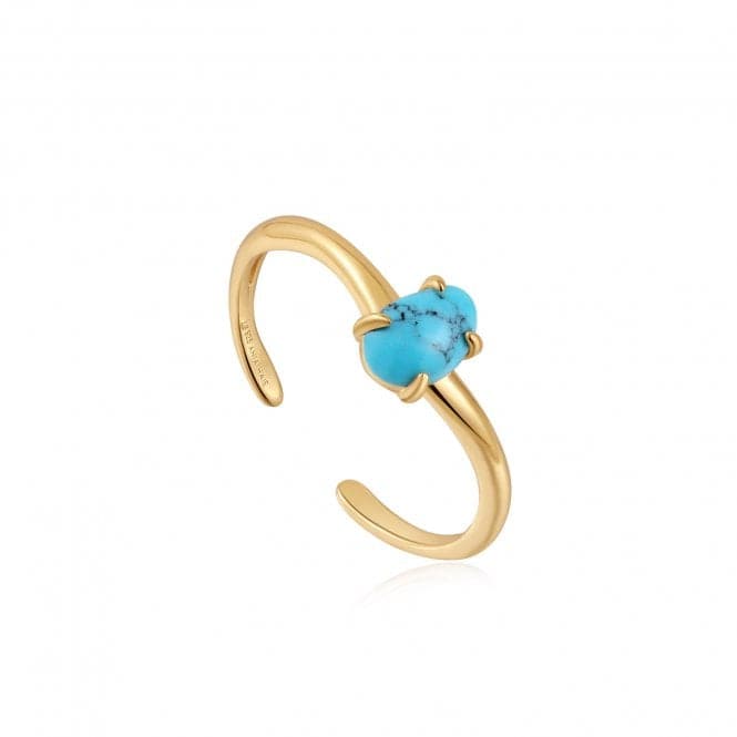 Turquoise Wave Adjustable Ring R044 - 01GAnia HaieR044 - 01G