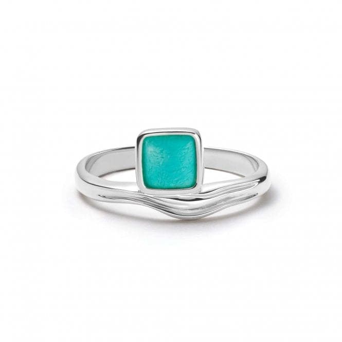 Turquoise Wave Recycled Sterling Silver Ring SSR06_SLVDaisySSR06_SLV_L
