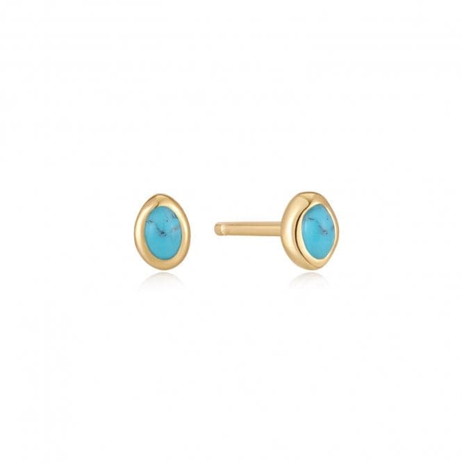 Turquoise Wave Stud Earrings E044 - 01GAnia HaieE044 - 01G