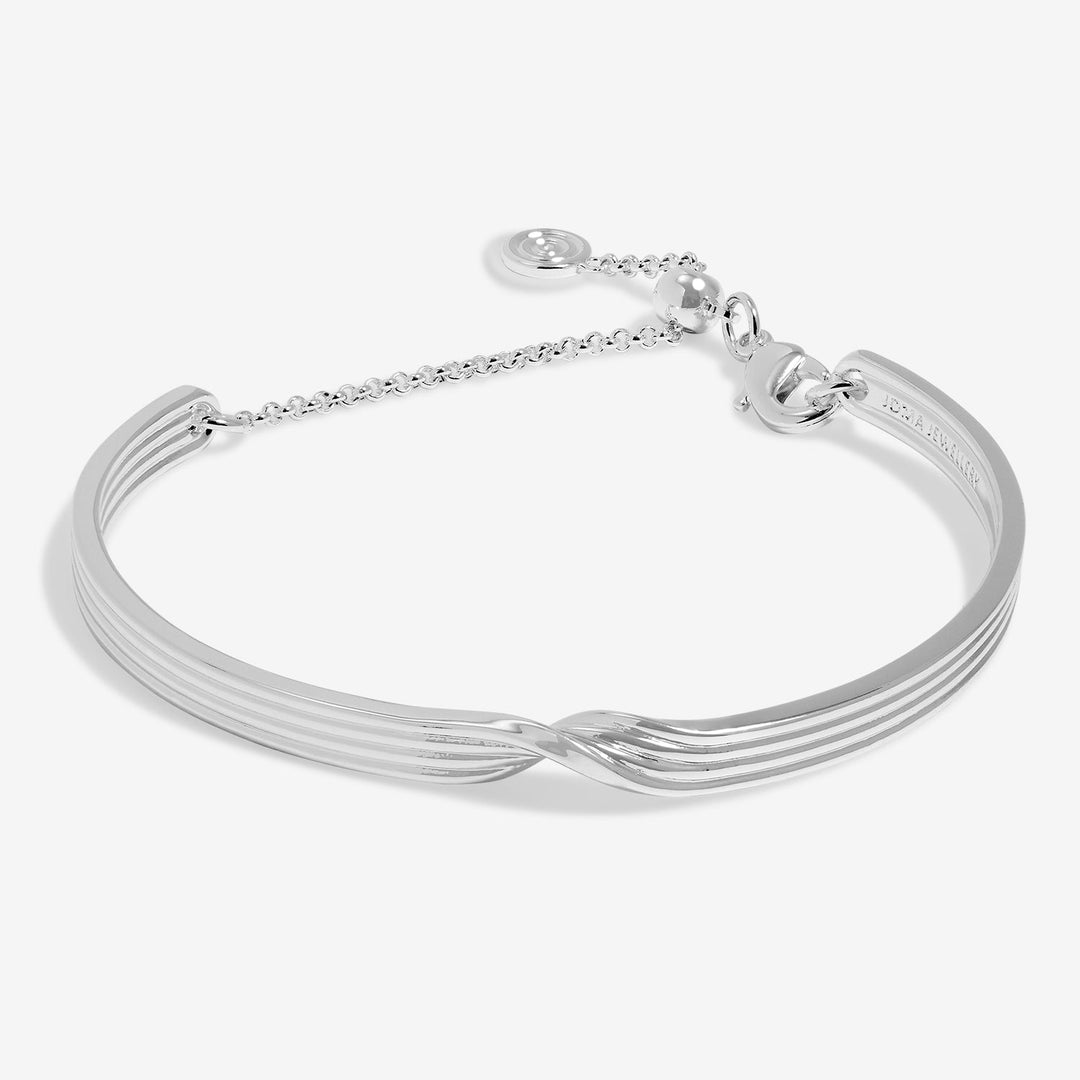 Twist Bangle Bar Silver Plated Bracelet 7887Joma Jewellery7887