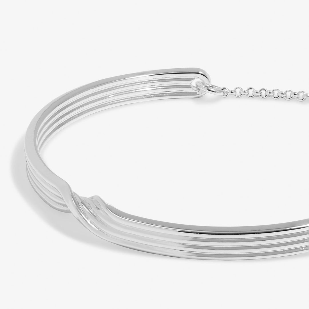 Twist Bangle Bar Silver Plated Bracelet 7887Joma Jewellery7887