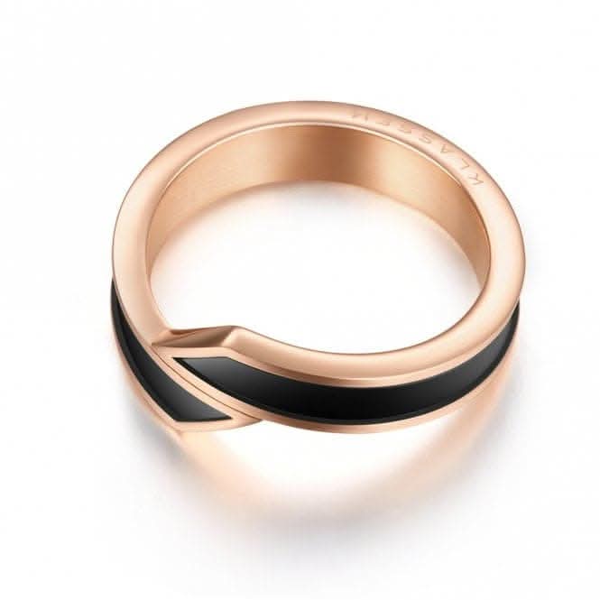 Twist Man Black & Rose Gold Medium Ring JTR19BR001M