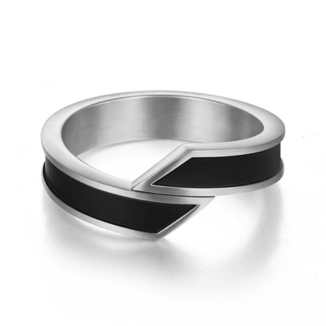 Twist Man Black & Silver Medium Ring JTR19BS001MKLASSE14JTR19BS001M