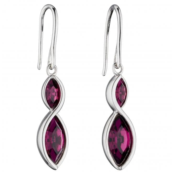 Twist Navette Amethyst Crystal Earrings E5800MFiorelli SilverE5800M