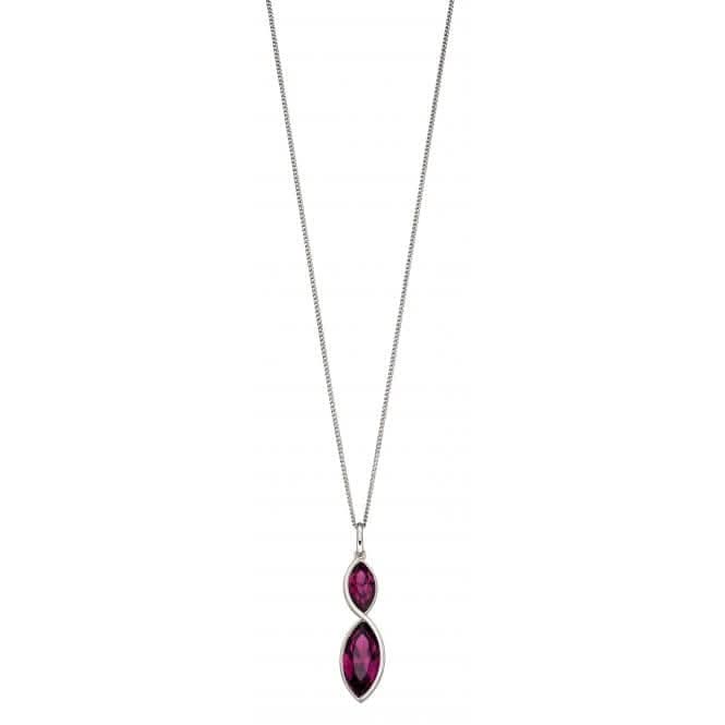 Twist Navette Amethyst Crystal Pendant P4799MFiorelli SilverP4799M