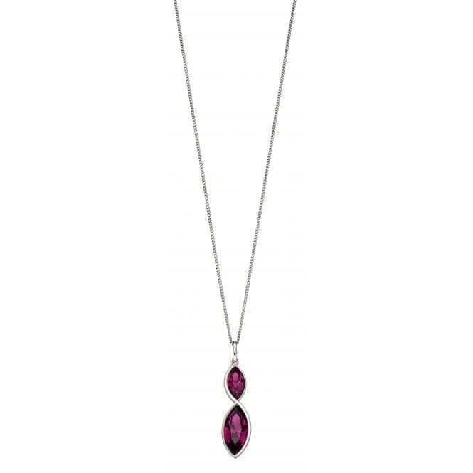 Twist Navette Amethyst Crystal Pendant P4799MFiorelli SilverP4799M