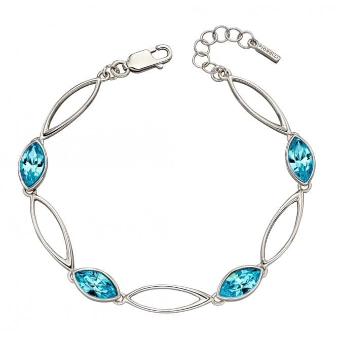 Twist Navette Aqua Bohemia Crystal Bracelet B5211AFiorelli SilverB5211A