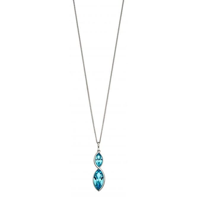 Twist Navette Aqua Bohemia Crystal Pendant P4800AFiorelli SilverP4800A