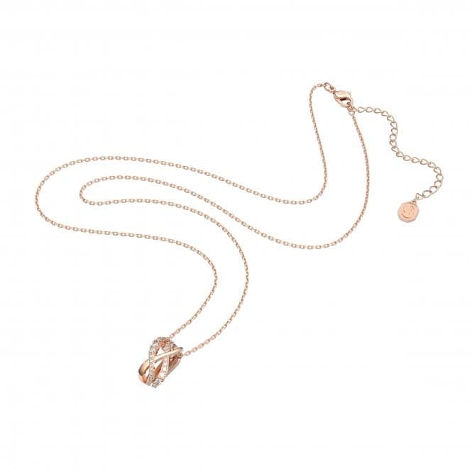 Twist Pendant White Rose Gold - tone Necklace 5620549Swarovski5620549