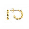 Twisted Gold Plated 13mm Stud Hoop Earrings 6455GDDew6455GD
