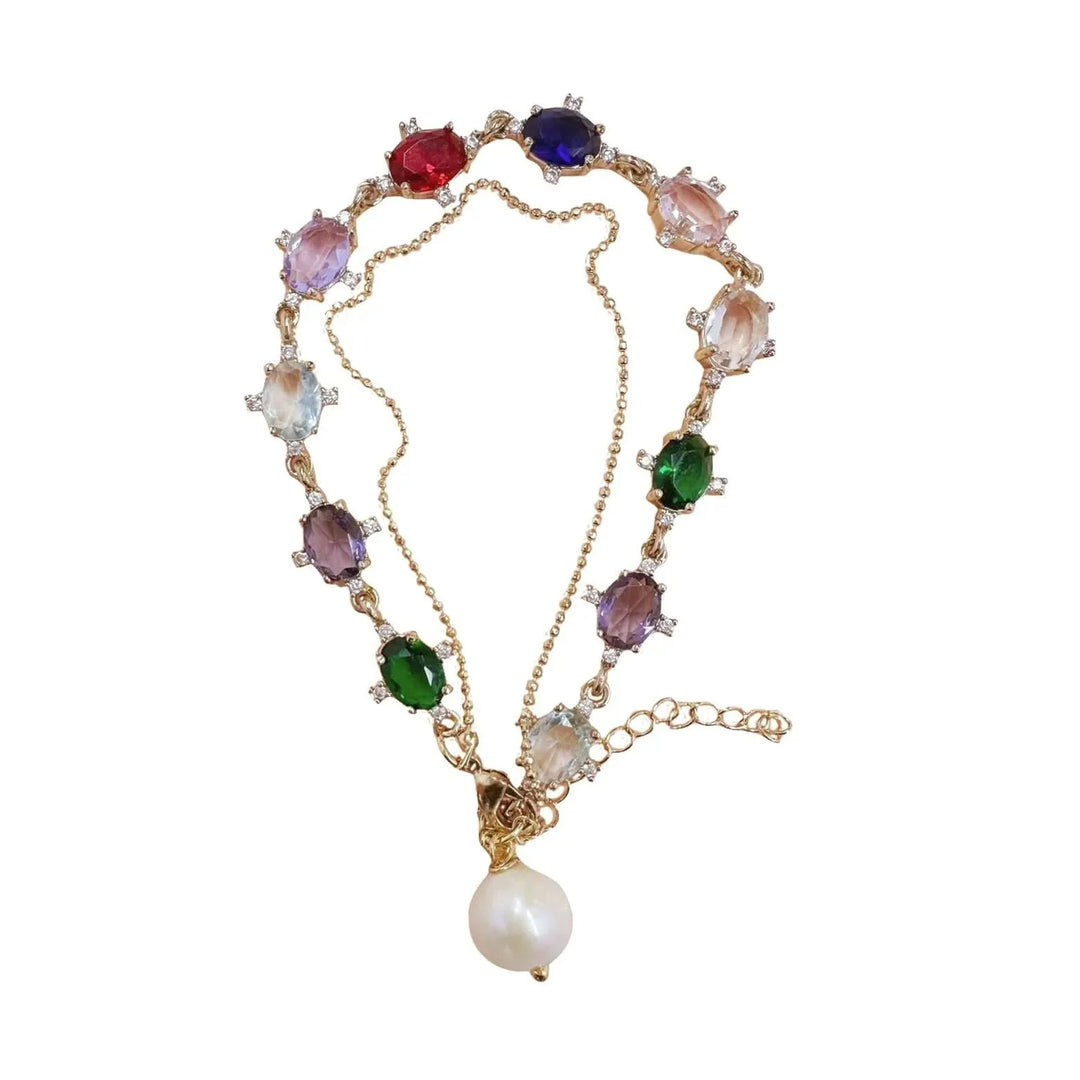 Two-layer multi-colour Cristal Bracelet