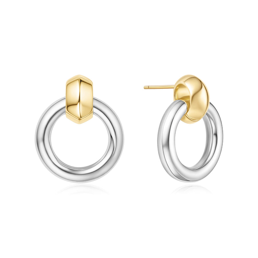 Two - Tone Hoop Earrings E062 - 10TAnia HaieE062 - 10T