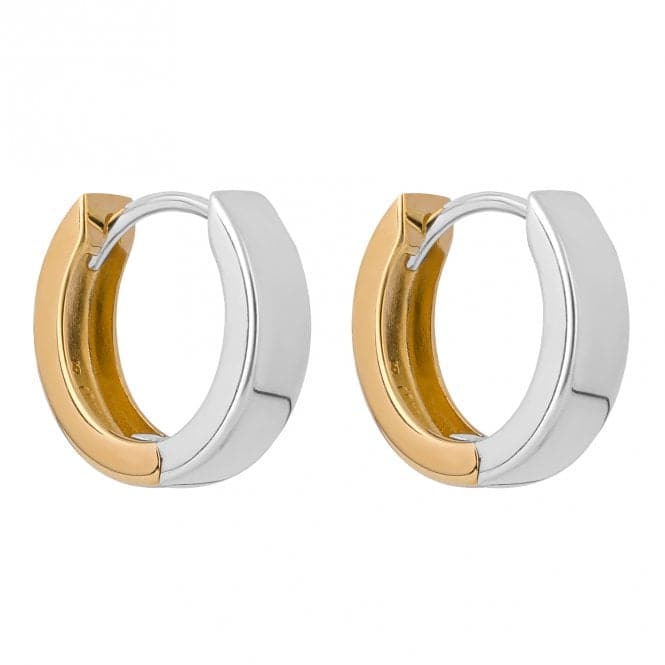 Two Tone Huggie Hoop Earrings E6246BeginningsE6246