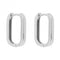 U Shape 9ct White Gold Hoop Earrings GE1003Elements GoldGE1003