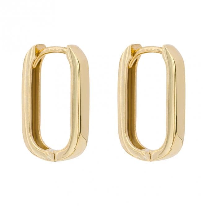 U Shape 9ct Yellow Gold Hoop Earrings GE1002Elements GoldGE1002