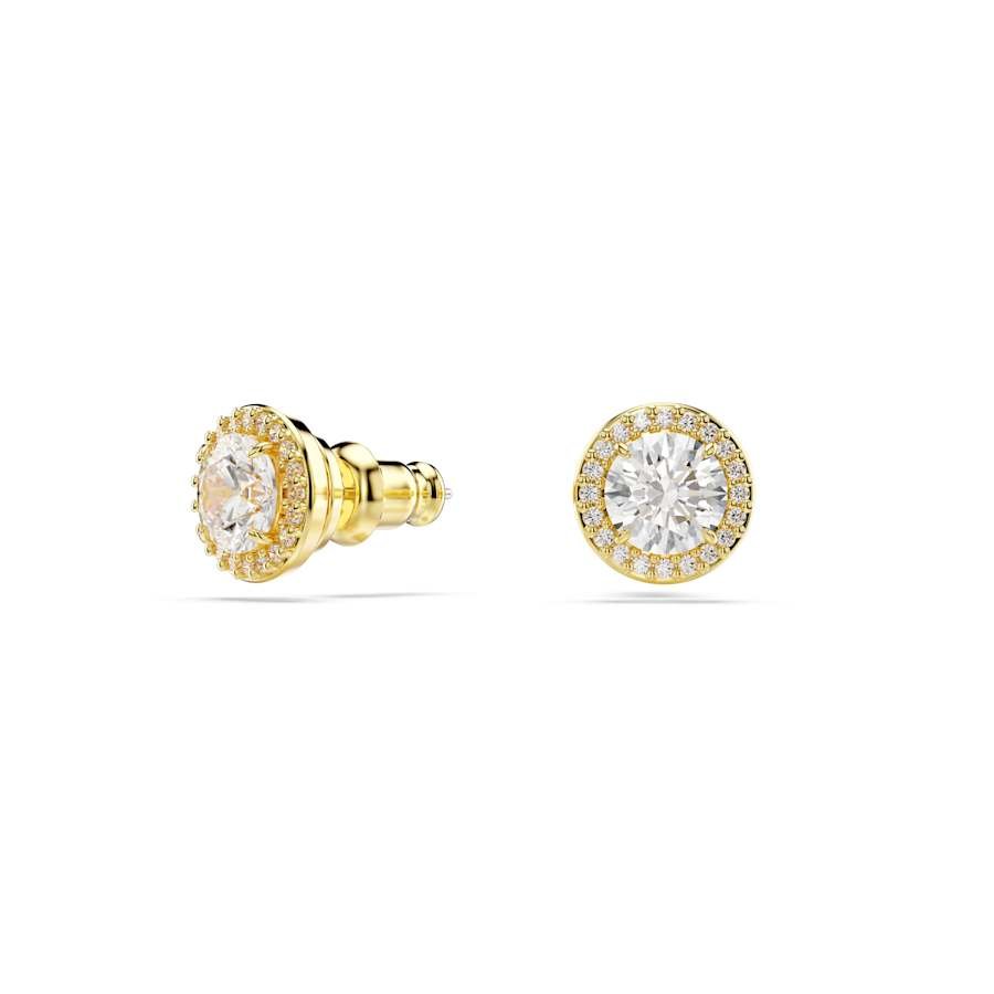 Una Angelic Gold - tone Plated Round Cut Stud Earrings 5686637Swarovski5686637