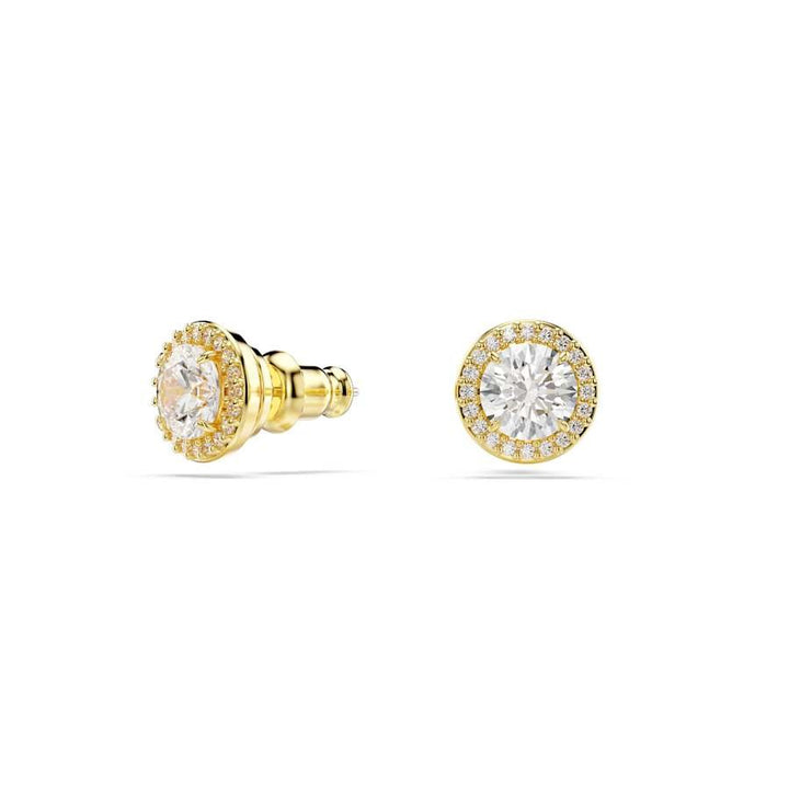 Una Angelic Gold - tone Plated Round Cut Stud Earrings 5686637Swarovski5686637