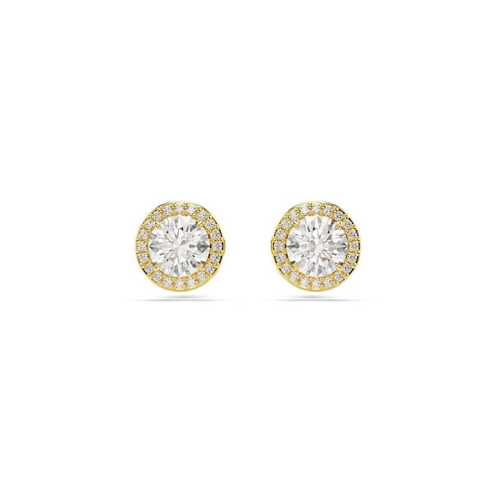 Una Angelic Gold - tone Plated Round Cut Stud Earrings 5686637Swarovski5686637