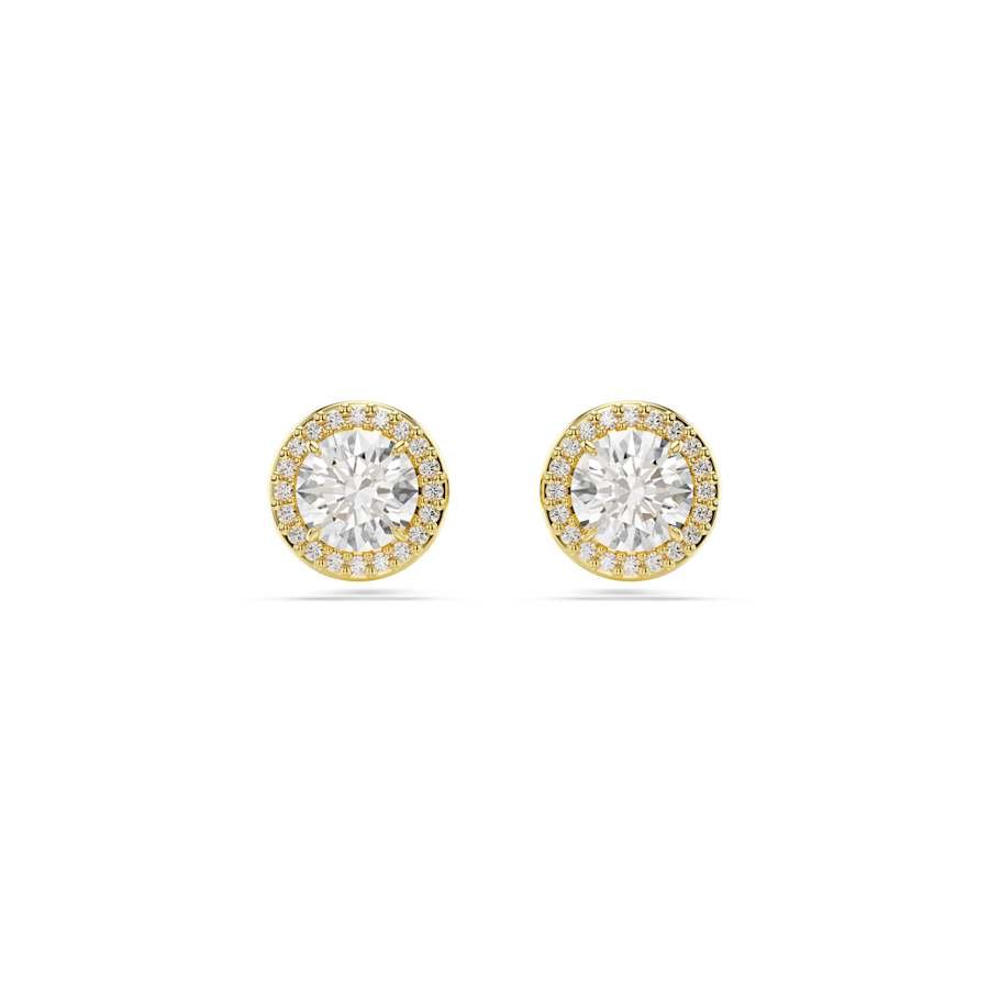 Una Angelic Gold - tone Plated Round Cut Stud Earrings 5686637Swarovski5686637