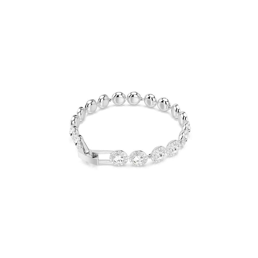 Una Angelic Rhodium Plated Round Cut Tennis Bracelet 5682279Swarovski5682279