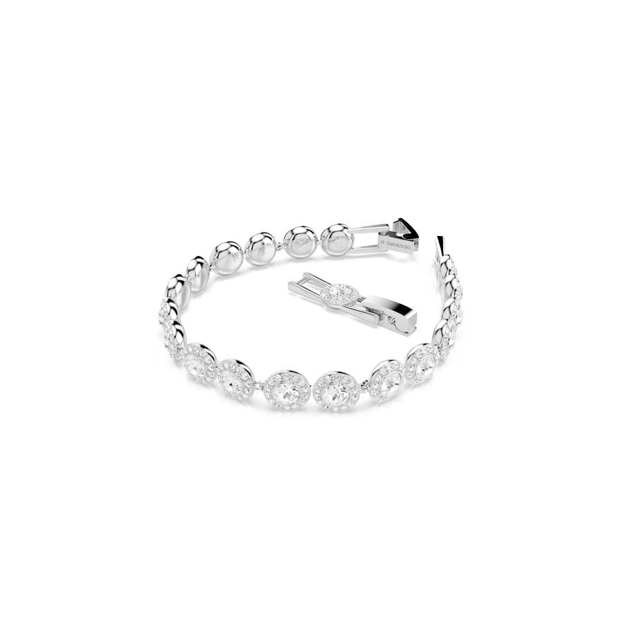 Una Angelic Rhodium Plated Round Cut Tennis Bracelet 5682279Swarovski5682279