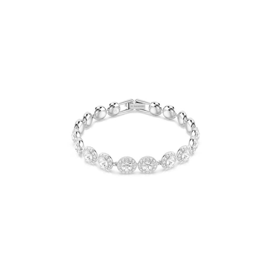 Una Angelic Rhodium Plated Round Cut Tennis Bracelet 5682279Swarovski5682279