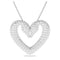 Una Pendant Heart Medium White Rhodium Plated Necklace 5626176Swarovski5626176
