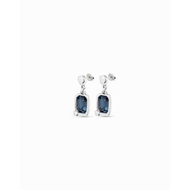 Unconventional Blue Faceted Crystal EarringsUNOde50PEN0891AZUMTL0U