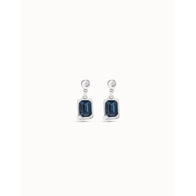 Unconventional Blue Faceted Crystal EarringsUNOde50PEN0891AZUMTL0U