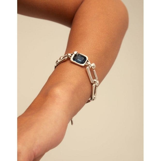 Unconventional Blue Metal Faceted Crystal BraceletUNOde50PUL2340AZUMTL0U