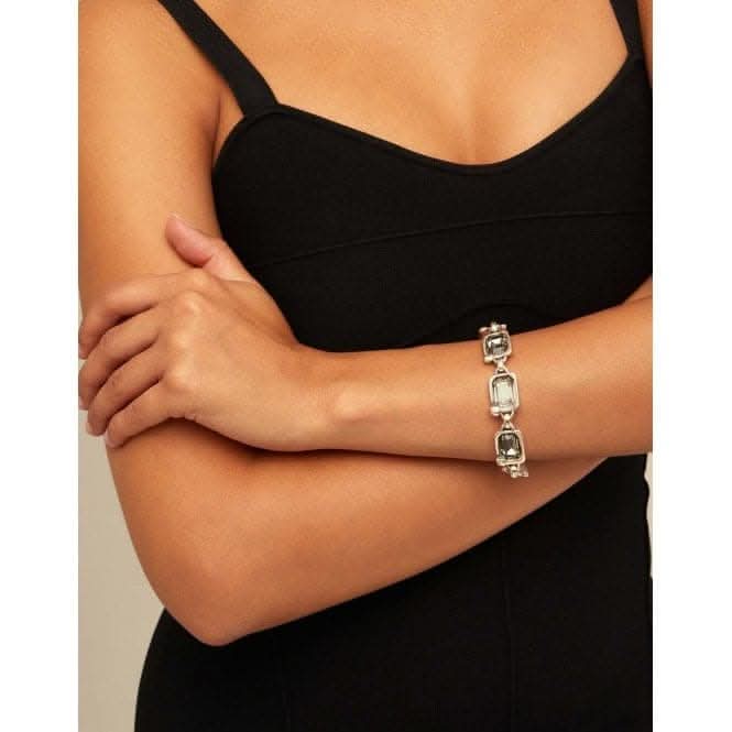 Unexpected Multicolor Faceted Crystal BraceletUNOde50PUL2341MCLMTL0U