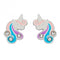 Unicorn Enamel Zirconia Stud Earrings A2072CBeginningsA2072C