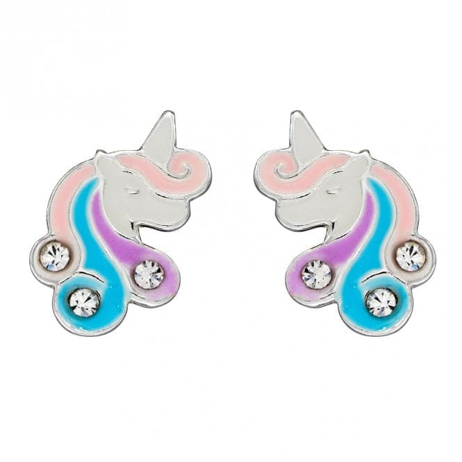 Unicorn Enamel Zirconia Stud Earrings A2072CBeginningsA2072C