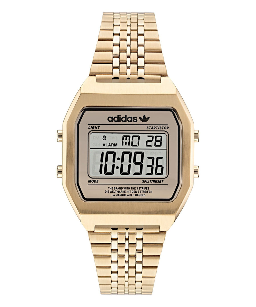 Unisex Digital Two Gold - Tone Watch AOST22074AdidasAOST22074